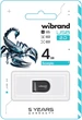 Флеш-накопичувач моноблок Flash Wibrand WI2.0/SC4M3B USB 2.0 Scorpio 4Gb Black - зображення 2