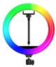 Светодиодная кольцевая лампа для фото, селфи RGB RL-13 от USB LED/Лед, Selfie) MJ-33 с держателем для телефона - изображение 4