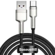 Кабель usb type-c 66w cafule metal data 2м чорний BASEUS, CAKF000201 - зображення 1