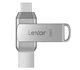 USB 3.2 + USB Type-C 2 в 1 OTG Флешка Lexar Jumpdrive D40T 128Gb Silver - зображення 3