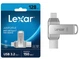 USB 3.2 + USB Type-C 2 в 1 OTG Флешка Lexar Jumpdrive D40T 128Gb Silver - зображення 5