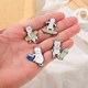 Комплект значков BROCHE брошки бижутерия Животные Скейтбординг Коты на скейте белый BRGV113584 - зображення 4