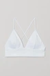 Купальний топ H&M 929321 білий рубчик 46 - зображення 1