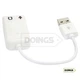 Зовнішня звукова карта Dynamode USB Sienoc 5FTP з кабелем White - зображення 2