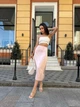 Женская шелковая юбка "Silk", пудровый 50-52 - изображение 3