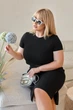 Женский летний костюм с юбкой миди "Sunstyle", черный 50-52 - изображение 3