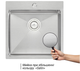 Кухонная мойка Qtap D5050 Satin 2.7/1.0 мм - изображение 3