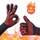 Термостійкі/вогнетривкі рукавички до 800°C для барбекю BBQ Gloves чорні (LB-68143) - зображення 1