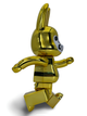 Статуетка Bearbrick x Daruma x Rabbit Gold 400% 28 см Medicom Toy Золотий заєць - зображення 12