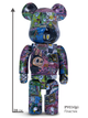 Статуэтка Bearbrick x Monsters Elf x Labubu Zimomo 400% 28 см Medicom Toy Милый монстр - изображение 9