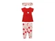 Костюм (футболка і легінси і пов для дівчинки Lupilu LIDL 362200 050-56 см (0-2 months) червоний - зображення 1