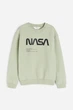 Світшот світло-зелений Nasa H&M 134-140см (400097213) - зображення 1