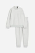 Спортивный костюм светло-серый мергель H&M 164см (400097195) - изображение 1