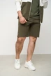 Спортивный костюм мужской тройка лето Handy Wear Summer с кофтой на замке + шорты + футболка хаки молочный M - изображение 4