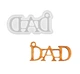 Силиконовая форма Finding Молд подвески кулон для брелка DAD отец Белый 77 мм x 40 мм x 8 мм - изображение 3