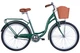 Велосипед Dorozhnik 26" AQUAMARINE тормозная рама-17" зеленый с багажником задн. St с корзиной Pl с крылом St 2024 - изображение 1