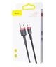 Кабель Baseus Cafule Cable USB Micro 2.4A 1m Red Black (CAMKLF-B91) - изображение 3