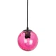 Декоративна підвісна люстра з рожевим плафоном у формі кулі на одну лампу Е27 Levistella 91631F-1 RD - зображення 3