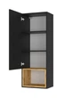 Вітрина навісна ANETTE чорний/дуб артизан BIM FURNITURE - зображення 2