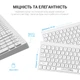 Клавіатура OfficePro SK985W Wireless/Bluetooth White (SK985W) - зображення 7