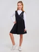 Детский школьный сарафан для девочки Smil 120393 128 см Черный (4824039326018) - изображение 1