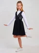 Детский школьный сарафан для девочки Smil 120393 128 см Черный (4824039326018) - изображение 3