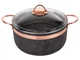 Кастрюля brioni антипригарная "Antrasite copper" 26 см, 6,5 л - изображение 1