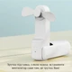 Мини вентилятор на аккумуляторе ручной раскладной Mini Fan Devil HZ001 белый (GS-141784) - изображение 3