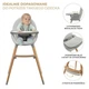 Стільчик для годування 2 в 1 Kinderkraft Fini 2 Grey, 5902533924509 - зображення 3