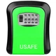 Антивандальный наружный мини сейф для ключей uSafe KS-03, с кодовым замком, настенный, Зеленый - изображение 2