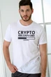 Футболка мужская хлопковая Bitcoin белая базовая для парней однотонная универсальная на лето XL - изображение 1