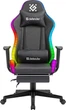Крісло ігрове Defender Watcher, 60мм, Клас 4, RGB ПУ, чорне - зображення 2