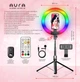 Комплект блоггера аккумуляторный Aura Blogger LED Pro-100 кольцевая светодиодная лампа Black - изображение 2
