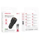АЗУ Borofone BZ19B Wisdom 36W (18W+18W) Dual Port QC3.0 USB-A Car Charger Set + кабель Micro-USB 1м Black - изображение 4