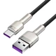 Кабель Baseus Cafule Series Metal Data Cable USB to Type-C 66W 2m Black (CAKF000201) - изображение 1