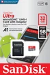 microSDHC (UHS-1) SanDisk Ultra 32Gb class 10 A1 (98Mb/s, 653x) (adapter SD) (SDSQUAR-032G-GN6MA) - изображение 2