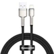 Кабель Baseus Cafule Series Metal Data Cable USB to IP 2.4A 2m Black (CALJK-B01) - изображение 1
