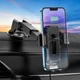 Автотримач для телефона з БЗП HOCO HW3 Wise automatic induction wireless fast charging car holder(center console) Black (6931474791849) - изображение 7