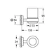Стакан с держателем для ванной комнаты Grohe QuickFix Start Cube 410972430 - изображение 2