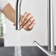 Cмеситель для кухни с выдвижной лейкой HANSGROHE Talis M54 хром латунь 72800000 - изображение 4