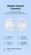 Бездротові навушники Toocki TWS Bluetooth 5.2 Сенсорне керування Black (6936842000110) - зображення 10