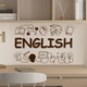 Вінілові наклейки English 154х97см наклейки для школи англійська Happy Pocket Коричневий матовий - зображення 4
