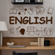 Вінілові наклейки English 154х97см наклейки для школи англійська Happy Pocket Коричневий матовий - зображення 5