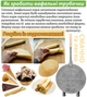 Форма для випікання вафельних трубочок вафельниця кругла 220 мм з антипригарним гранітним покриттям - зображення 2