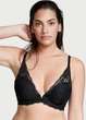 Комплект белья кружевной Victoria's Secret Love Cloud Lightly Lined Plunge 34B-S черный (14400133954QB434B/S) - изображение 2