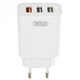 Зарядное устройство USB XO L72 (3A, QC3.0, 3 Usb) + кабель Lightning White - изображение 2
