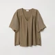 Блузка женская H&M 060635049 34 Хаки (6666000317070) - изображение 1