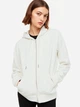 Толстовка на молнии с капюшоном женская H&M 060984902_white XL Белая (6666000318091) - изображение 1