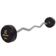 Штанга фиксированная изогнутая резиновая Rubber Coated Barbell 30кг Zelart (гриф l-95см) (TA-2687-30) - изображение 1