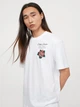 Футболка хлопковая длинная мужская H&M 0684021_03 S Белая с принтом (KAY2000001398081) - изображение 1